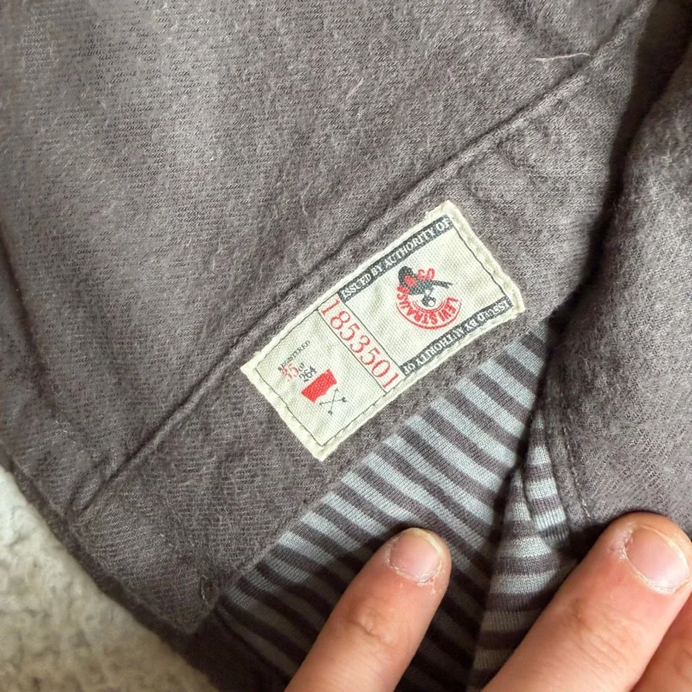 NEW Levis Mens Long Sleeve work shirt cat eye buttons Shirt Gunmetal  xxl 85/264